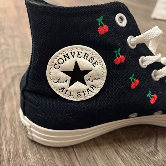 Converse Chuck Taylor All Star Cherry Embroidered High Tops - Picture 1 of 4